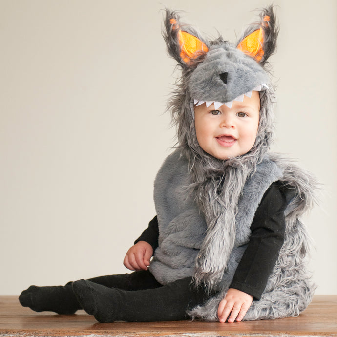 Baby Wolf Baby and Toddler Halloween Costume Two Piece Set Gray (6-12 Months, 12-24 Months, 2T, and 3+)
