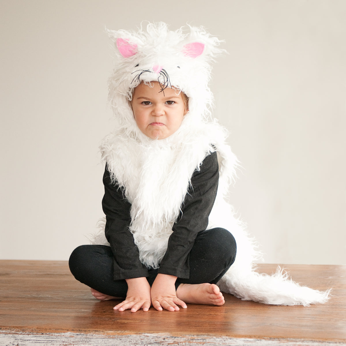 Adorable White Kitten Cat Baby And Toddler Halloween Costume Two Piece Adorable White Kitten Cat Baby And Toddler Halloween Costume Two Piece