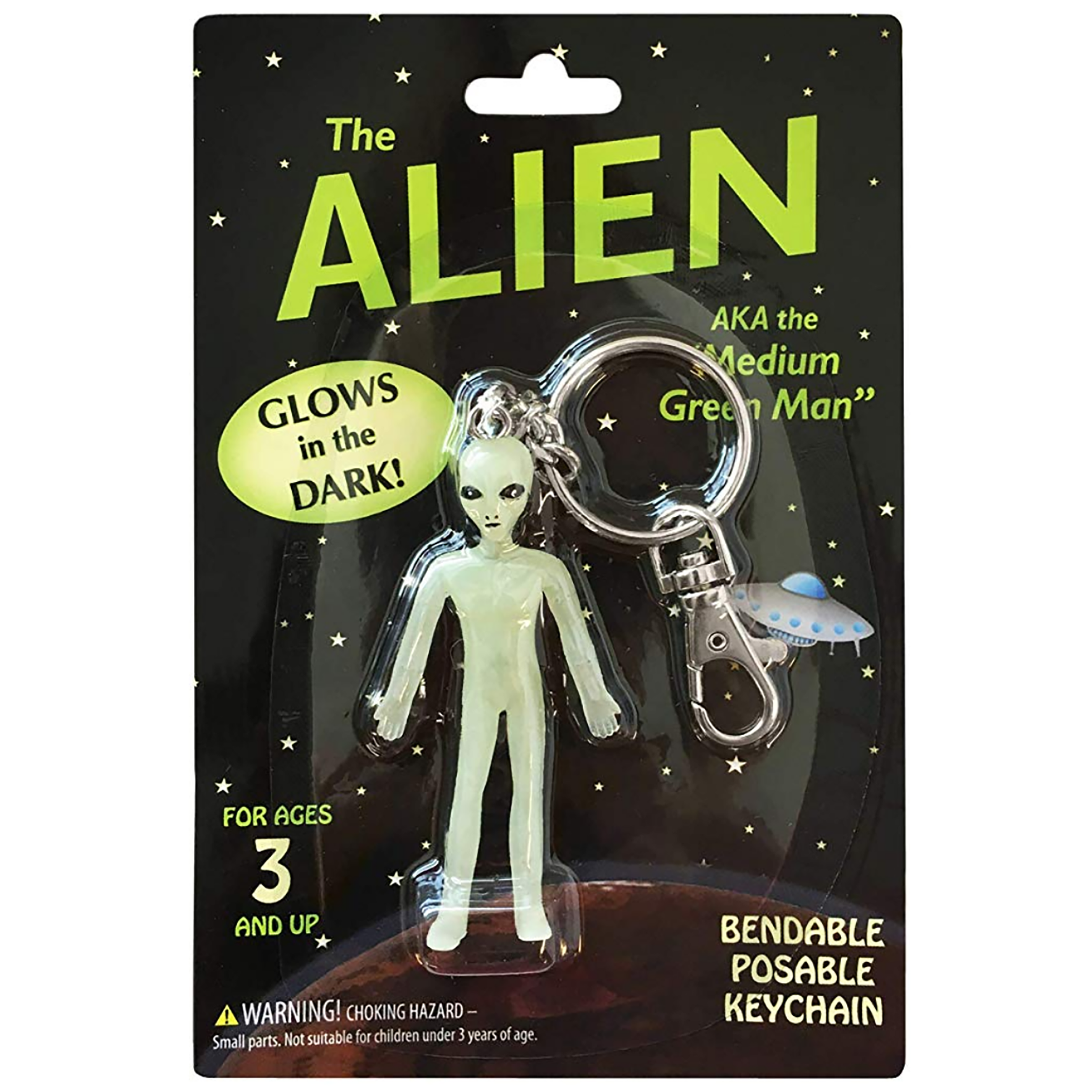 激レア　ALIEN GLOW-IN-THE-DARK KEYRING Amazon.com: Glow In The Dark Alien Keychain, Black light