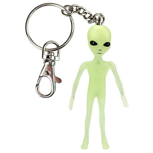 Alien Glow-in-the-Dark Bendable Keychain